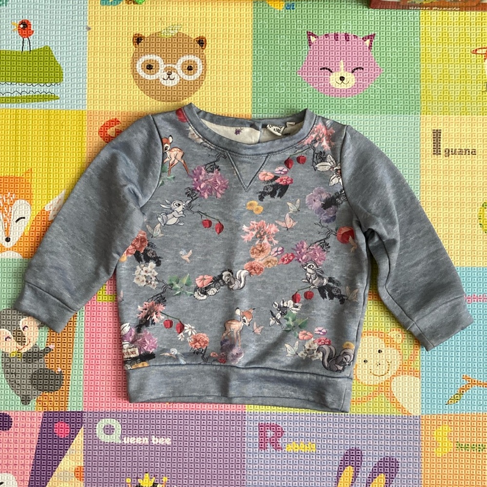 Courage & Kind Gray Sweat-shirt Floral - 2T